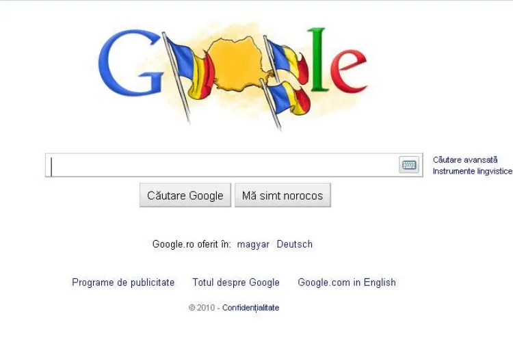 Google sarbatoreste Ziua Nationala a Romaniei, cu un logo special! - FOTO