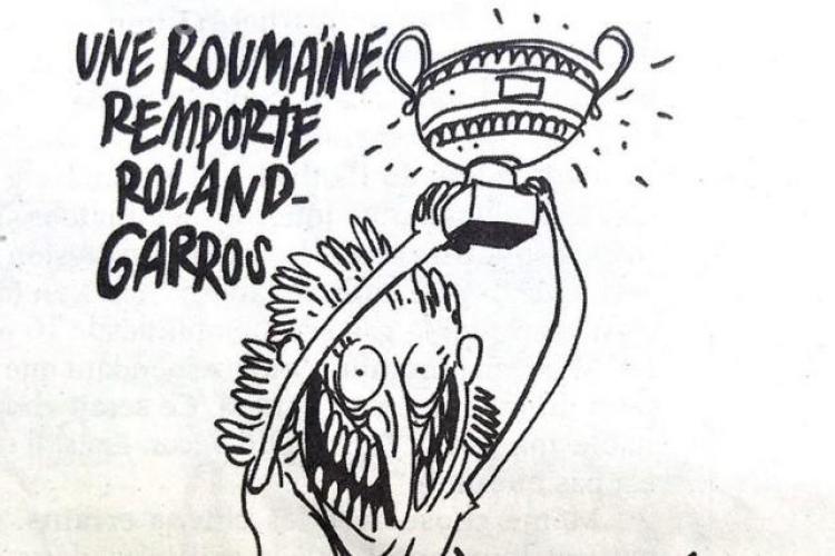 Victoria Simonei Halep de la Roland Garros, terfelită de revista franceză Charlie Hebdo FOTO