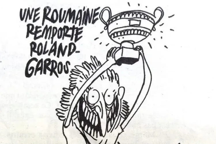 Victoria Simonei Halep de la Roland Garros, terfelită de revista franceză Charlie Hebdo FOTO