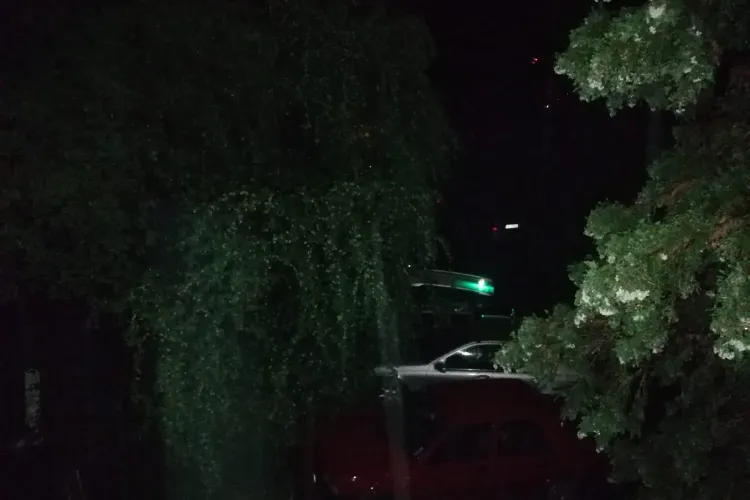 Boc face economie la curent pe aleile dintre blocuri - FOTO