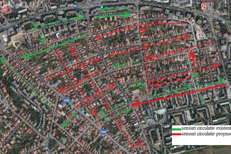 Propunere ca în cartierul Gheorgheni să fie numai SENSURI UNICE, în zona de case