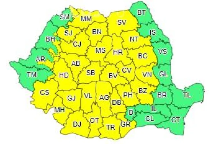 Revin furtunile! COD GALBEN de ploi în aproape toată țara, timp de 3 zile