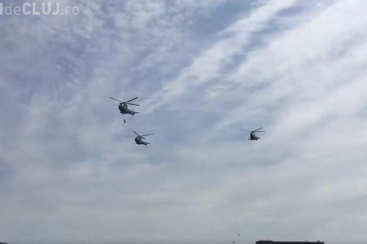 Ziua Drapelului, sărbătorită la Cluj cu elicoptere şi MIG -uri 21 Lancer