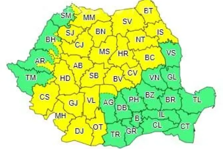 Un nou avertisment de furtuni în Cluj și aproape jumătate din țară! Vezi cât va mai ploua