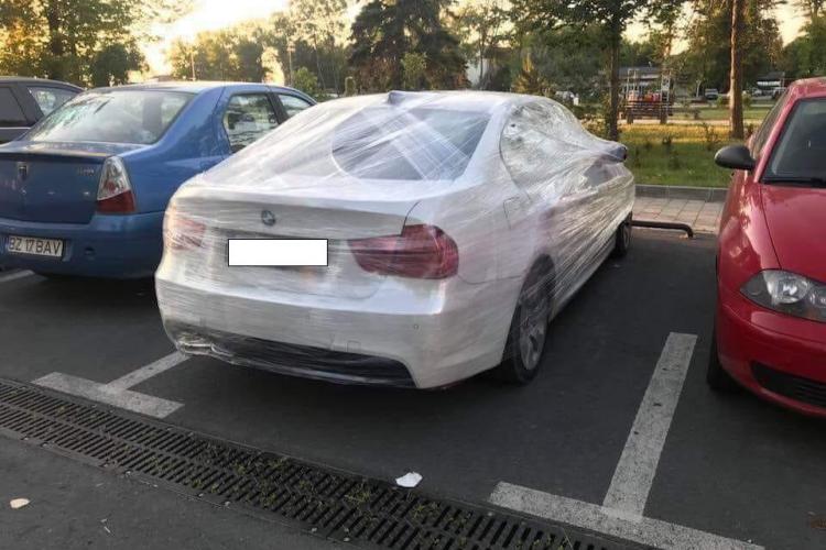 Cluj: Răsplata ANULUI pentru un șofer care a parcat aiurea - FOTO