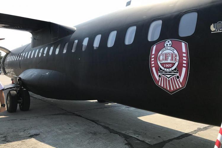 CFR Cluj a decolat cu un avion personalizat spre Luxemburg - FOTO