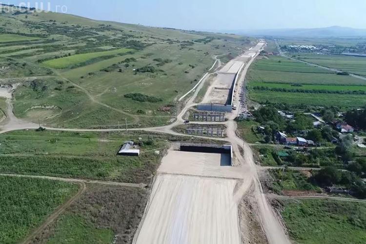 Filmare aeriană cu lotul 2 al autostrăzii Sebeș - Turda - VIDEO