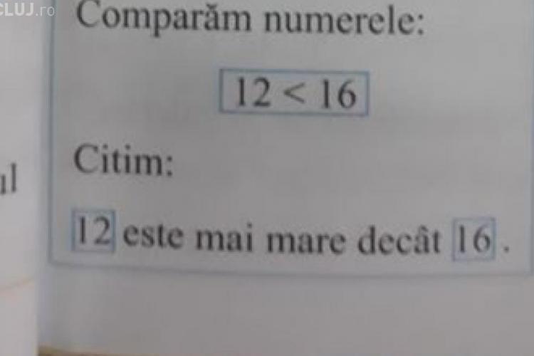Liviu Pop, despre greșeala din manualul de matematică: 12 s-ar putea să fie mai mare decât 16