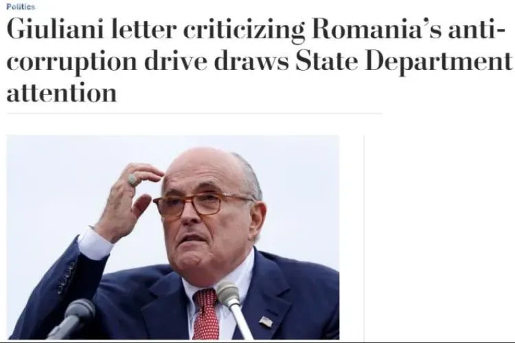 Giuliani susține că a vorbit și cu un oficial român despre scrisoare