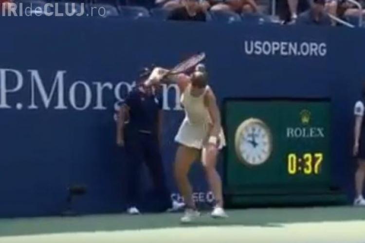 Simona Halep, eliminată de la US Open. A avut o ieşire nervoasă - VIDEO