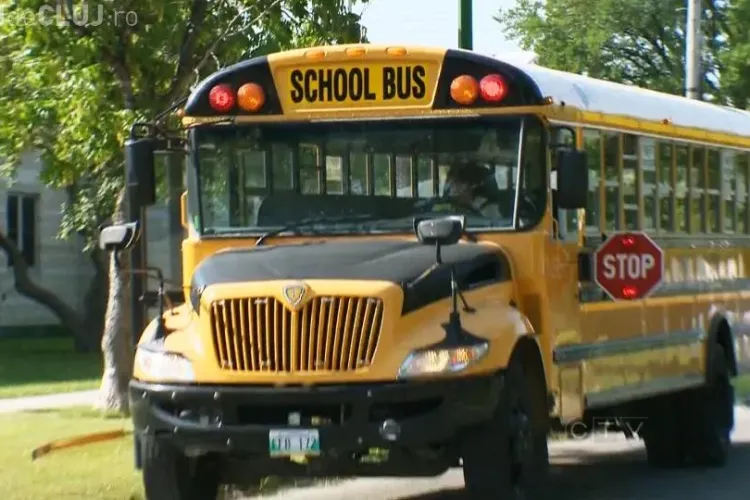 Cum arată un autobuz școlar în Canada. Ce pățești dacă îl depășești! - VIDEO