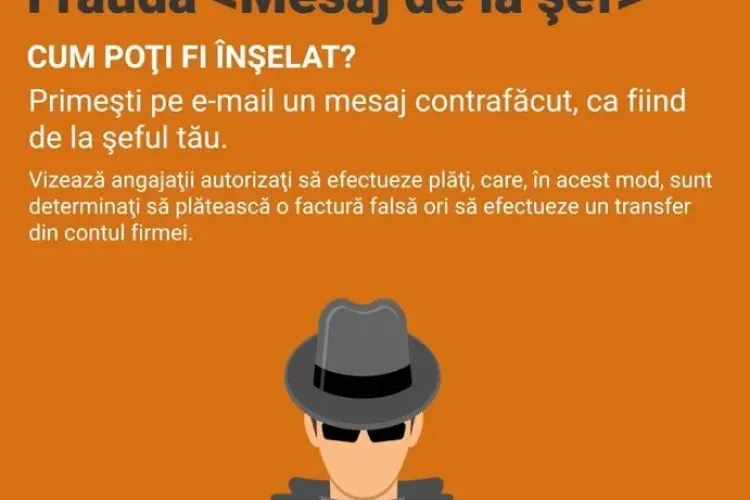 Frauda de tip ”Mesaj de la șef”. Care sunt recomandările polițiștilor clujeni