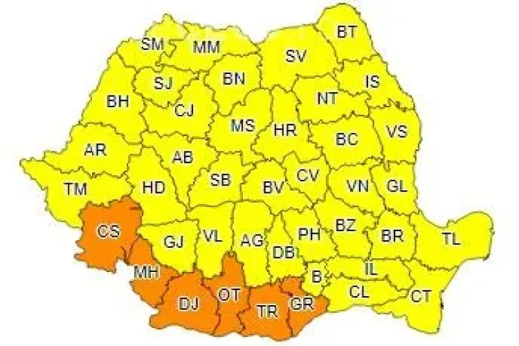 Cod galben de vijelii în aproape toată țara! Ce anunță ANM