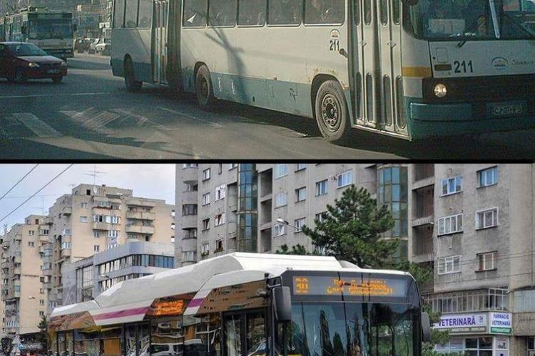 Cum arătau autobuzele din Cluj-Napoca și cum arată acum - FOTO