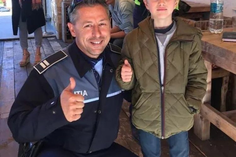 CLUJ: Copil rătăcit în pădure în timp ce se plimba cu motocicleta. Polițiștii l-au găsit după aproape 2 ore de căutări FOTO