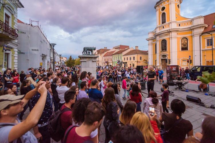Peste 80 de reprezentații de muzică, dans, magie, acrobații, teatru la Jazz in the Street, duminică, la Cluj