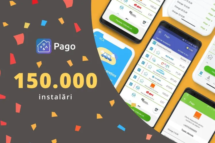 Aplicația Pago, descărcată de 150.000 de ori în decurs de un an