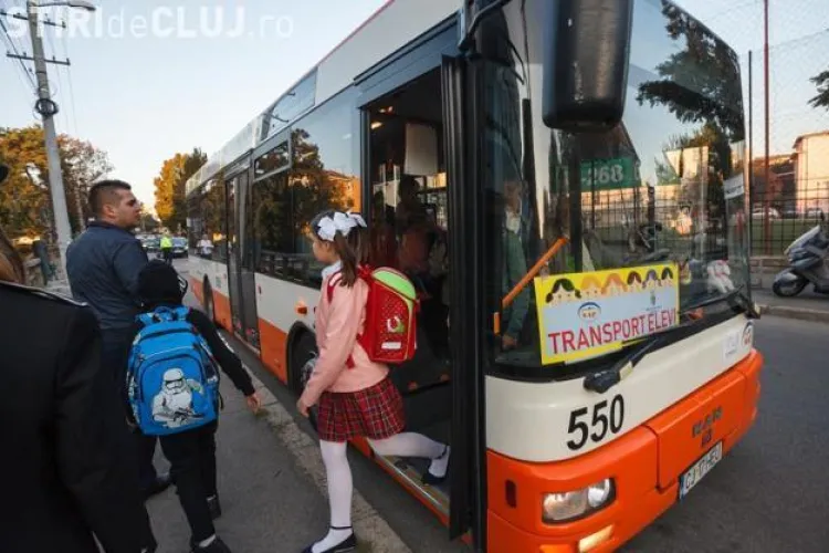 Autobuze școlare la Cluj. Câți copii folosesc autobuzele și din ce cartiere