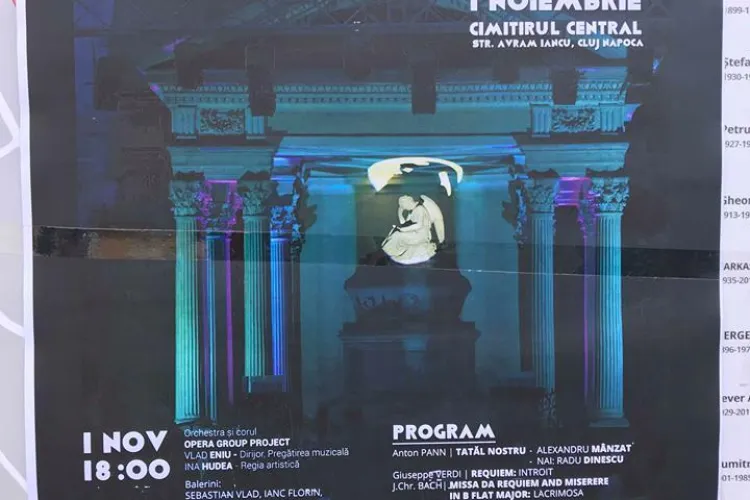 Spectacolul ”Lacrimosa” în Cimitirul Central, în ziua de 1 noiembrie