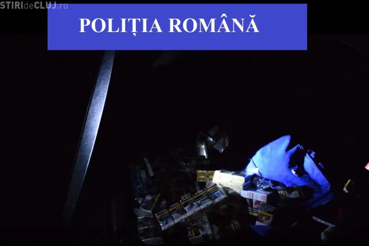 Spărgători prinși de polițiștii clujeni după ce au furat țigări în valoare de peste 17.000 de lei FOTO