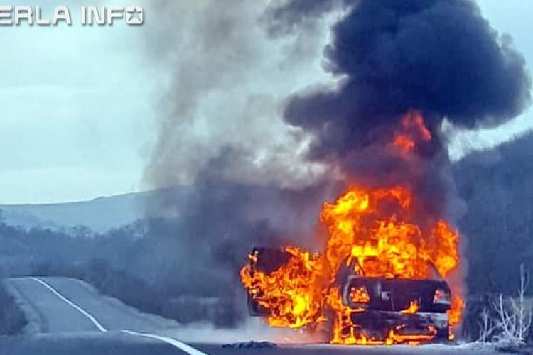 BMW ars în totalitate la Aluniș – VIDEO