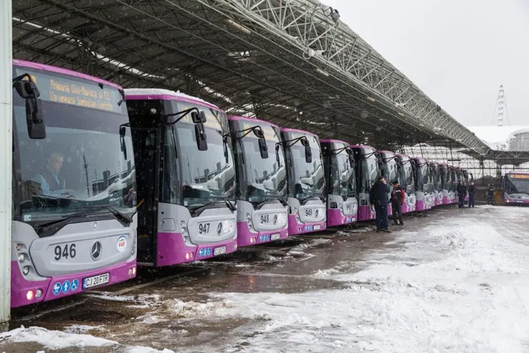 CLUJ: 30 de noi autobuze Mercedes puse în funcțiune FOTO