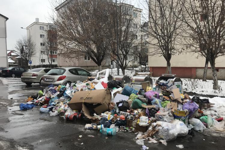 Clujeni lăsați cu gunoaiele în stradă în pragul sărbătorilor FOTO