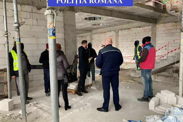 Controale pe șantierele din Cluj-Napoca. Pentru ce au dat amenzi polițiștii FOTO