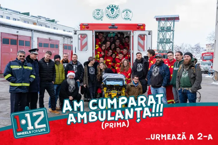 ”Bărboșii” de la Beard Brothers au cumpărat prima ambulanță SMURD pentru ISU Cluj FOTO