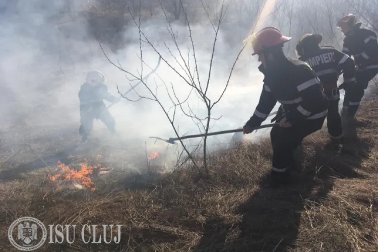 Peste 20 de incendii de vegetație la Cluj, într-o singură săptămână! Ce recomandă pompierii FOTO