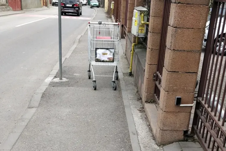 Încă în Cluj-Napoca e proastă creștere! A plecat cu căruciorul de cumpărături acasă - FOTO