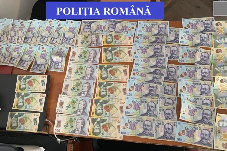 Escroci prinși de polițiști după ce au păcălit o clujeancă să le dea 60.000 de euro FOTO