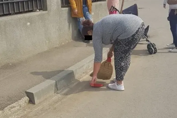 Spărgeau semințe pe un drum și Cluj. Poliția le-a pus fărașul în mână să adune - FOTO