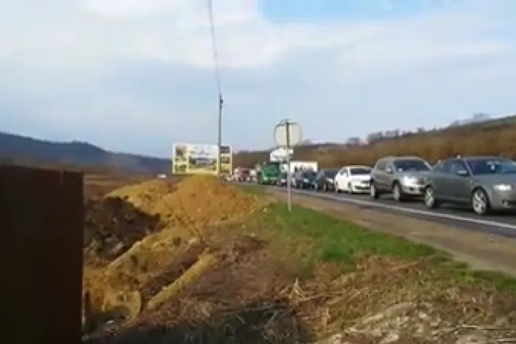 Dezastru în Baciu. Coada de mașini era până la Sun Garden - VIDEO
