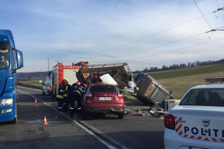 Accident cu victime la Izvoru Crișului. Traficul a fost blocat FOTO 