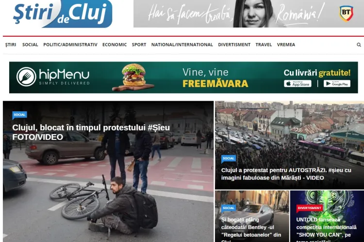 Stiri de Cluj, cel mai citit ziar din Cluj. Suntem lideri de audiență și credibilitate. Vă mulțumim!