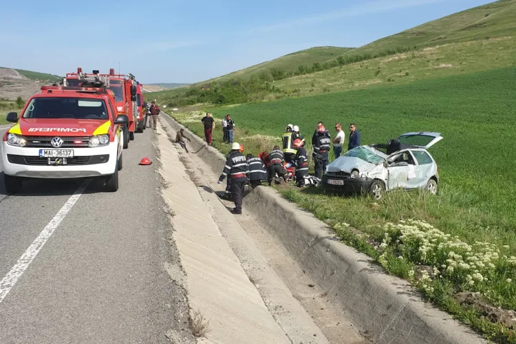 Accident grav pe Varianta Ocolitoare Vâlcele-Apahida FOTO