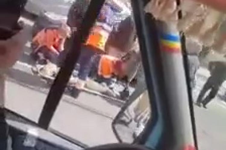 Pieton rănit ușor pe strada Horea - VIDEO