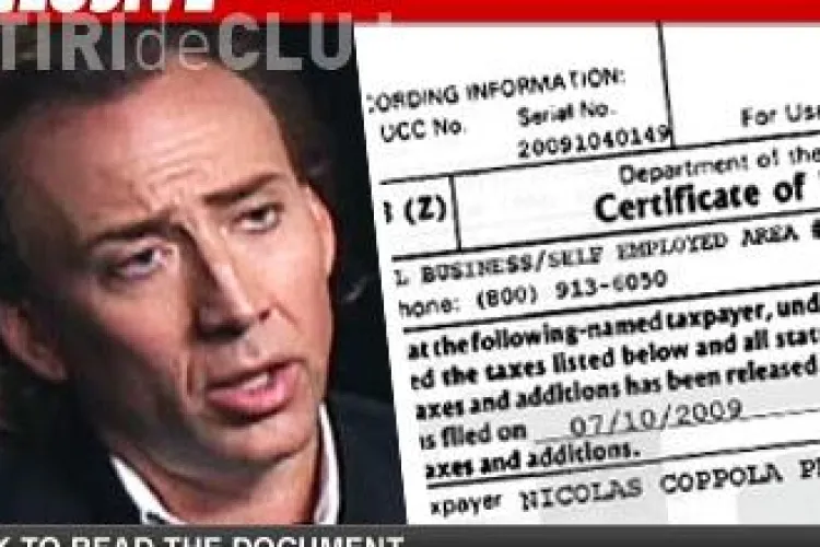 Motivul scandalului facut de Nicolas Cage in Bucuresti: datoriile uriase la stat! 
