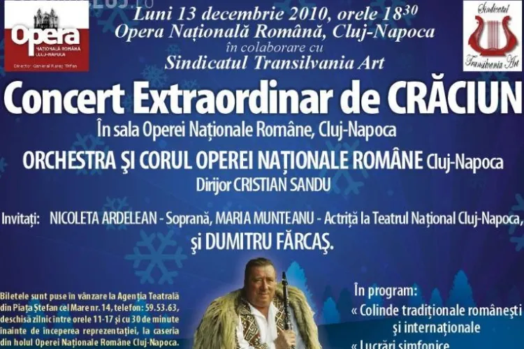 Concert de Craciun la Opera Nationala, luni, 13 decembrie