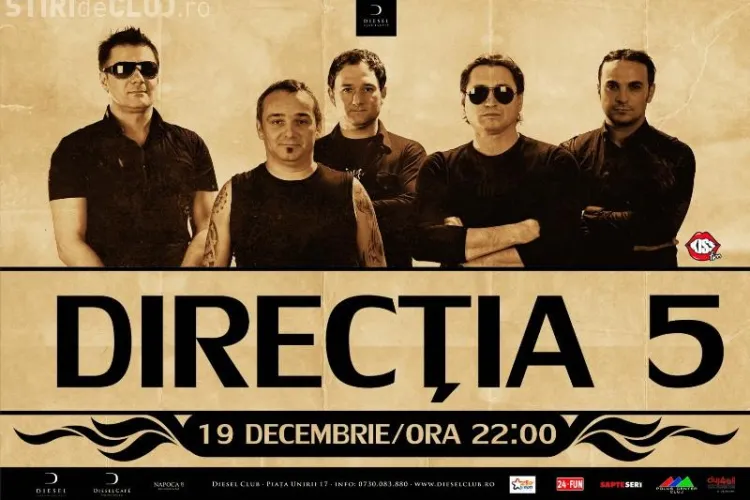 Concert Directia 5, duminica, 19 decembrie, de la ora 22.00