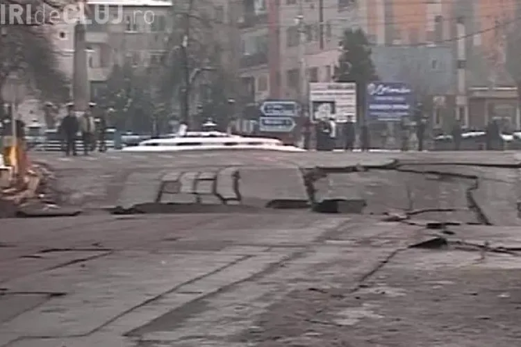 Ocna Mures: Craterul din oras masoara 8.000 de metri patrati