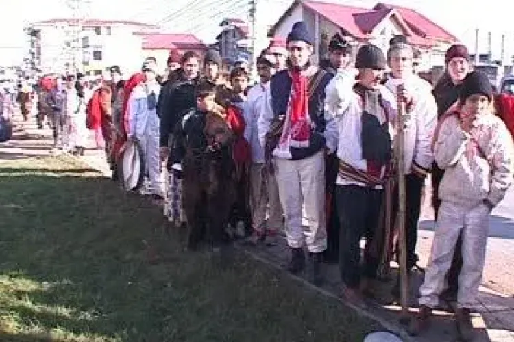 800 de oameni s-au inghesuit sa-l colinde pe Gigi Becali - VIDEO