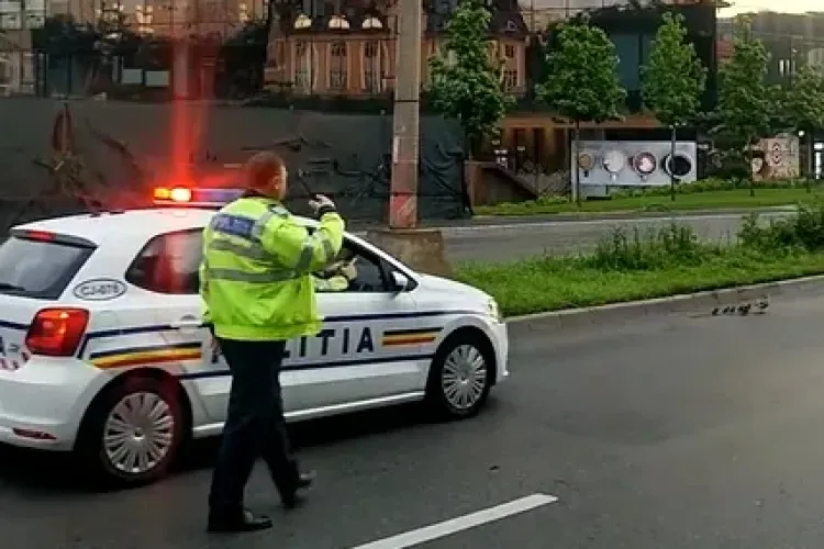 Poliția clujeană în acțiune. Protejau un ”convoi” de VIP -uri - VIDEO