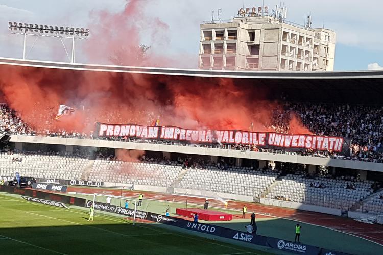 Atmosfera incendiara la U Cluj - Hermannstadt. 0-2 in repriza secunda - VIDEO