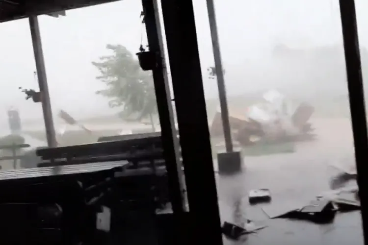 CLUJ: Furtuna a făcut dezastru la Parcul Balnear Toroc VIDEO