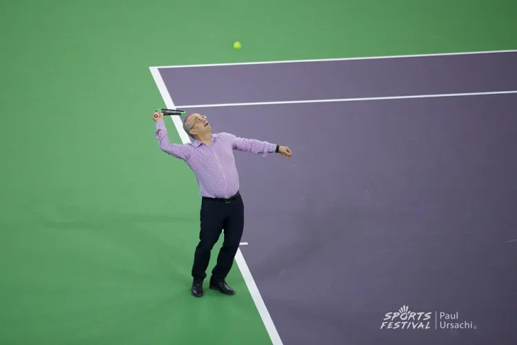 Emil Boc a jucat tenis cu tatăl Simonei Halep, la Arena BT