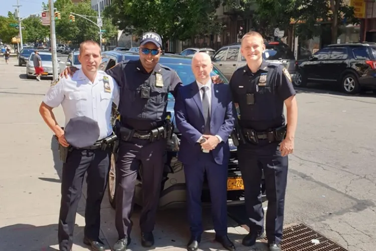Șeful Poliției Cluj în vizită în SUA! A patrulat prin Brooklyn - FOTO