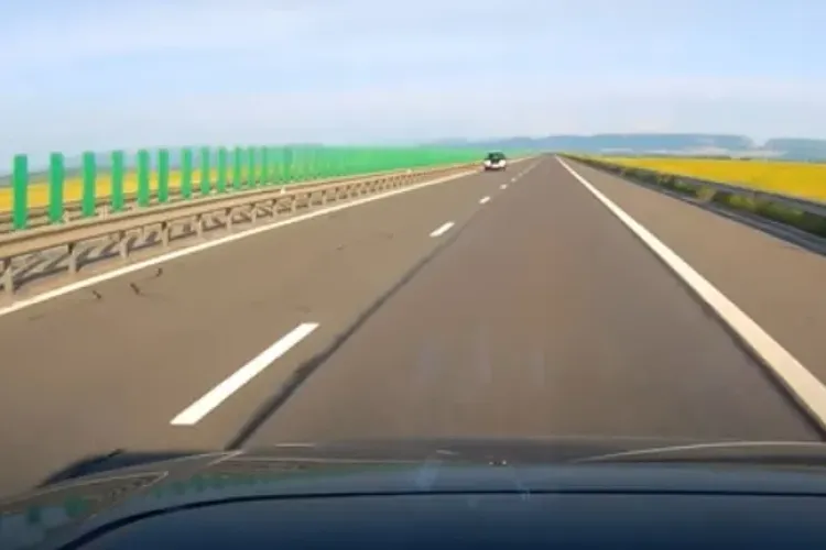 CLUJ: Șoferiță suprinsă conducând pe contrasens pe Autostradă VIDEO