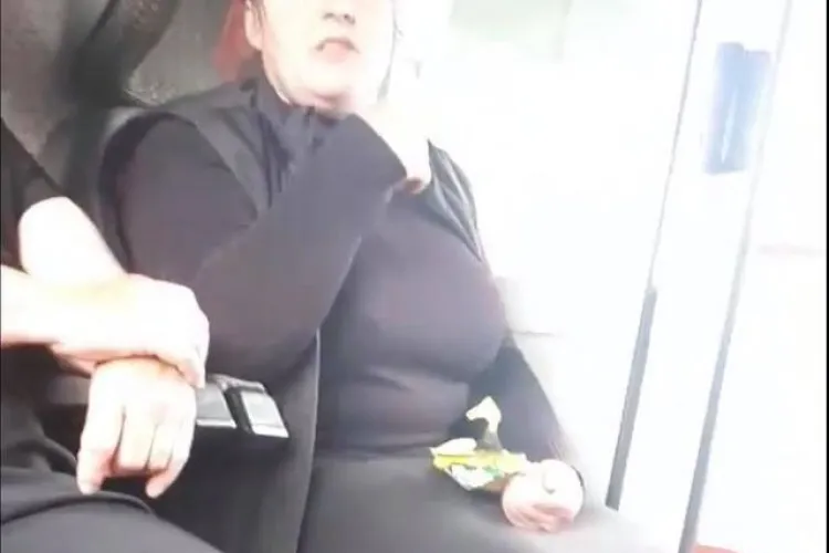VIDEO - Spărgea seminte în tren ca o nesimțită, iar o tânără i-a atras atenția. Ce a urmat